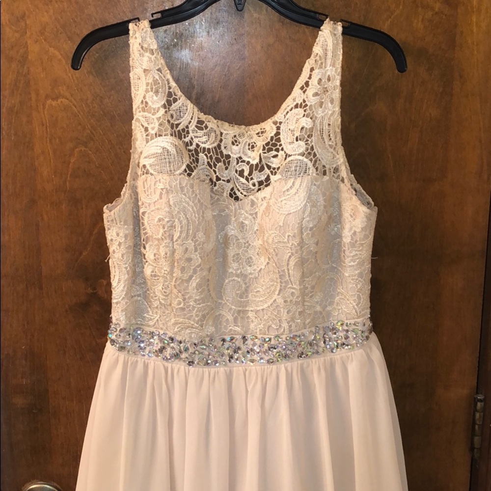 Champagne homecoming dress